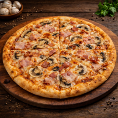 Пицца с беконом и грибами - Доставка суши, роллов, пиццы в Новосибирске