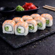 Ролл филадельфия эби - Доставка суши, роллов, пиццы в Новосибирске