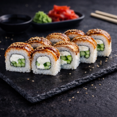 Ролл унаги филадельфия - Доставка суши, роллов, пиццы в Новосибирске